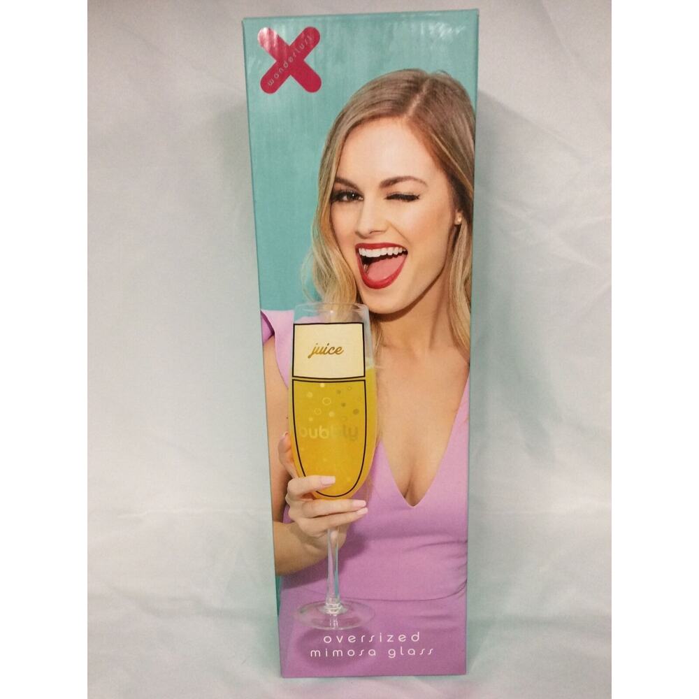 New Wanderlust Oversized Mimosa Juice Stemmed Wine Glass, Holds 29oz Party Girl